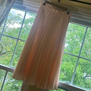 1.state light, pink accordion pleat midi skirt size 6